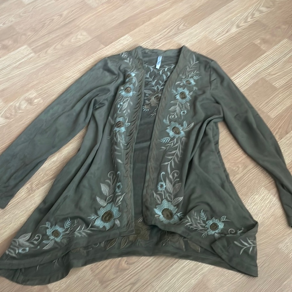Monoreno Size Small Floral Brown Cardigan Women’s